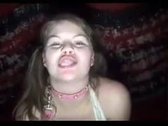 20 year old cum slut goes to gangbang