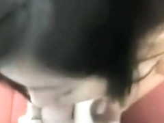 cute asian sucks white dick