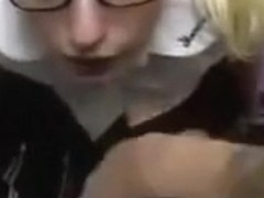 girl blonde college bitch can't live without being facialized