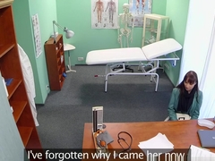 Female patient fucked by doctor on exam table