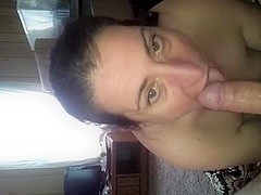 Wife is blowing his rod