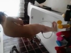 my sweet girlfriend shaving her pussy