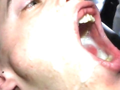 bukkake boy gargling loads blasen cum 4
