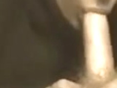 Woman get a great blow job.