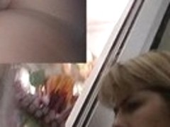 Subway golden-haired petticoat up