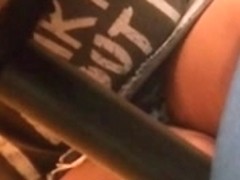 a peek at mature blonde panties in panera bread