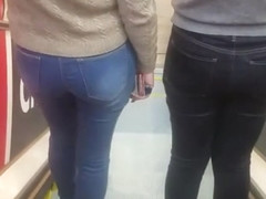 Two hot girls with sexy asses