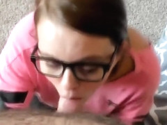 Amateur chick on her Knees Sucking Cock
