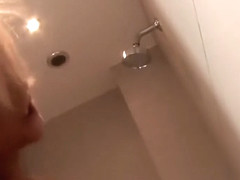 Busty blonde gets fucked in the shower