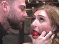 Huge tits redhead takes brutal anal bdsm